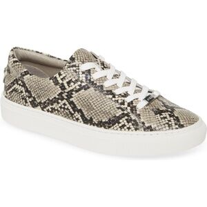 Jslides Hilton Platform Snakeskin Python Print Low Top Sneakers SZ 6.5